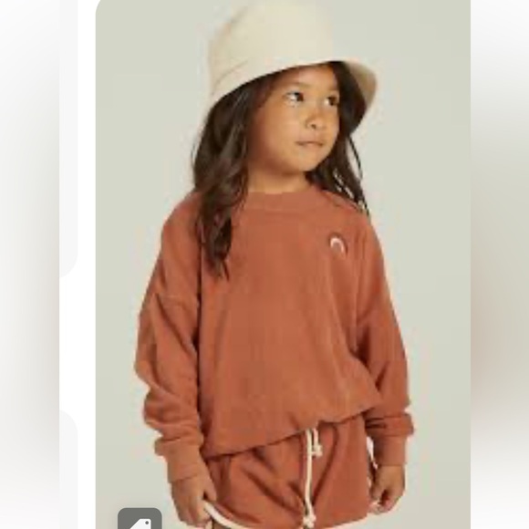 Rylee & Cru Terracotta Terry Crewneck Sweatshirt - Picture 2 of 2